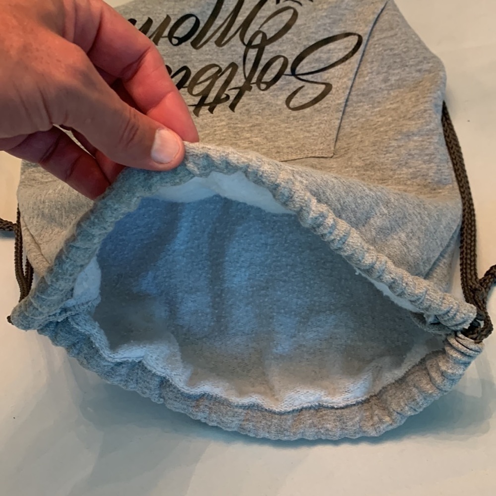 softball mom drawstring sweatshirt tote bag - Picture 6 of 7